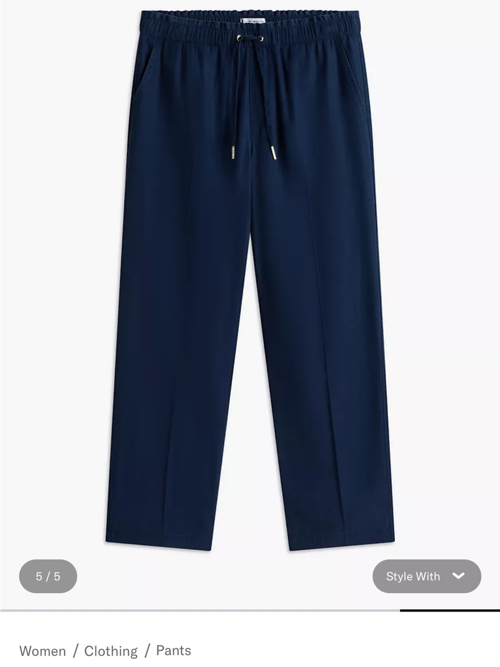 Tommy Hilfiger Navy Elastic Waist Straight-Leg Joggers
